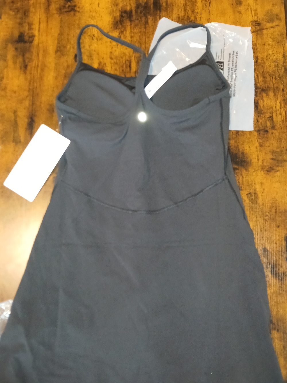 lululemon athletica Black Slip Dress with Built-In Shelf Bra